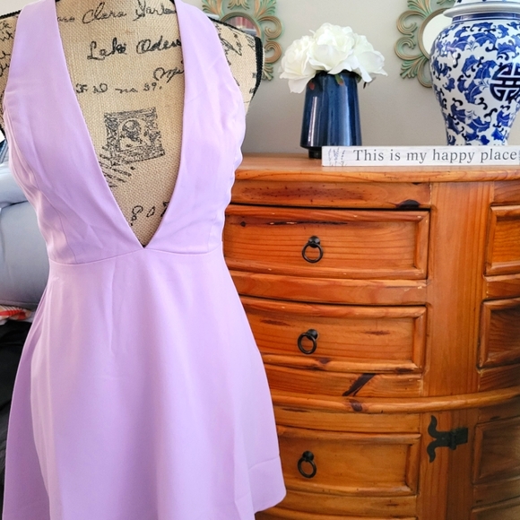 sachin and babi light blue dress Cute Chiffon Short Light Purple Knee Length Formal Dress, Light Purple   Formaldressy
